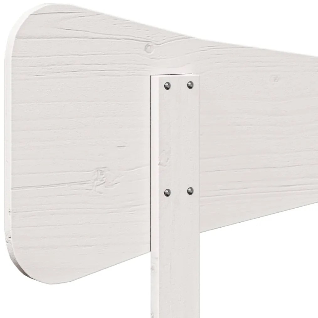 vidaXL Κεφαλάρι Λευκό 120 εκ. από Μασίφ Ξύλο Πεύκου