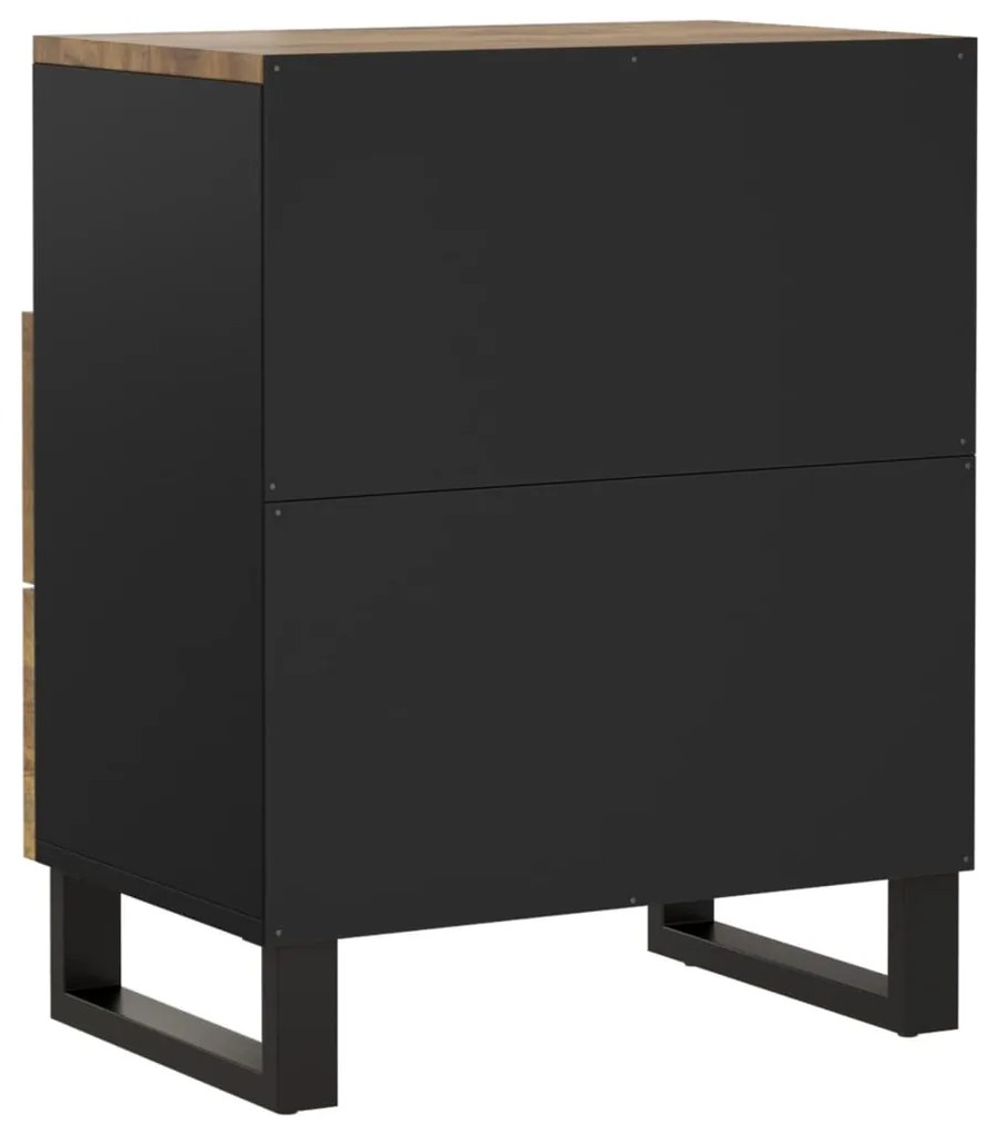 vidaXL Κομοδίνο 50x33x62 εκ. Μασίφ Ξύλο Μάνγκο &amp; Επεξεργασμένο Ξύλο