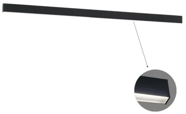 Γραμμικό Οροφής L3100 3000K Μαύρο Microprismatic Ciba 3916-01310-3-B-M-N Viokef-3916-01310-3-B-M-N-Μαύρο 3916-01310-3-B-M-N