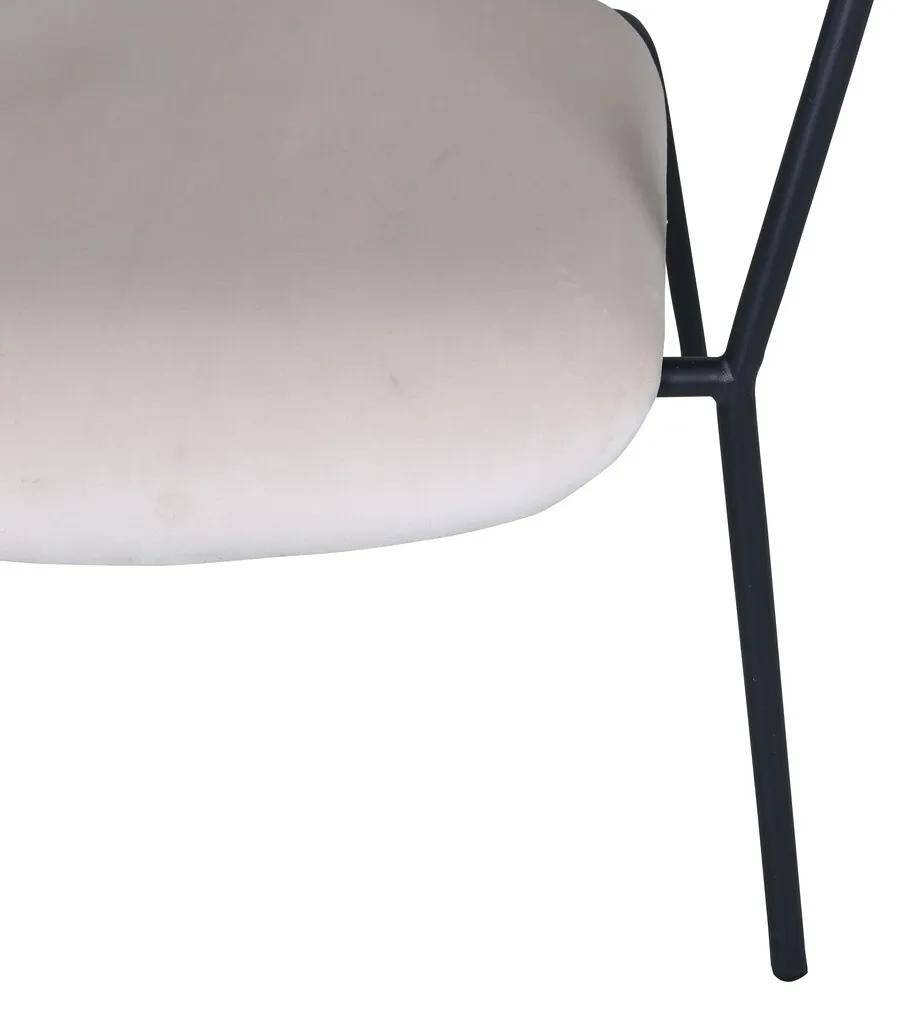 Καρέκλα Dallas 1711, Μαύρο, Beige, 69x68x49cm, 9 kg, Ταπισερί, Μεταλλικά, Μπράτσα | Epipla1.gr