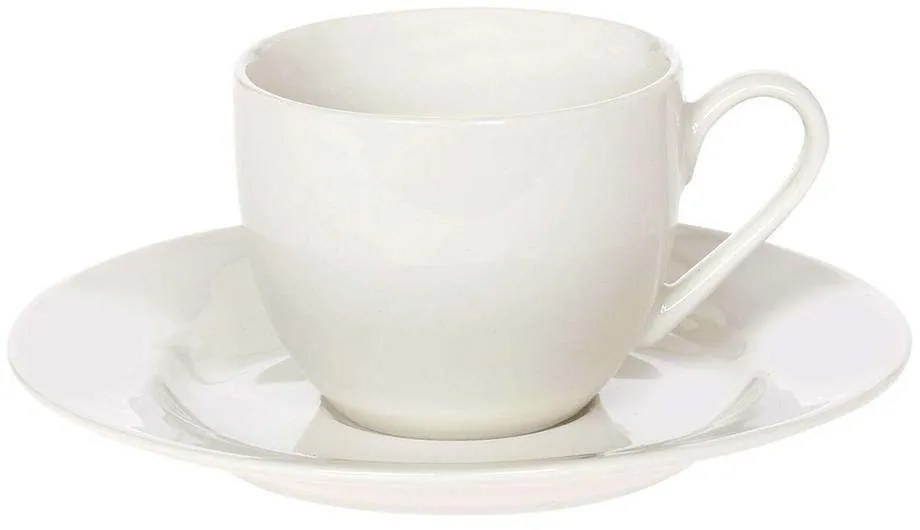 Φλυτζάνι Καφέ Με Πιατάκι Silk Pure 25.000.17 120ml White Cryspo Trio Πορσελάνη