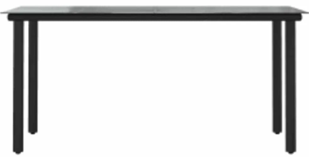 vidaXL Σετ Τραπεζαρίας Κήπου 7Τεμ. Μαύρο Συνθ.Ρατάν/Γυαλί με Μαξιλάρια