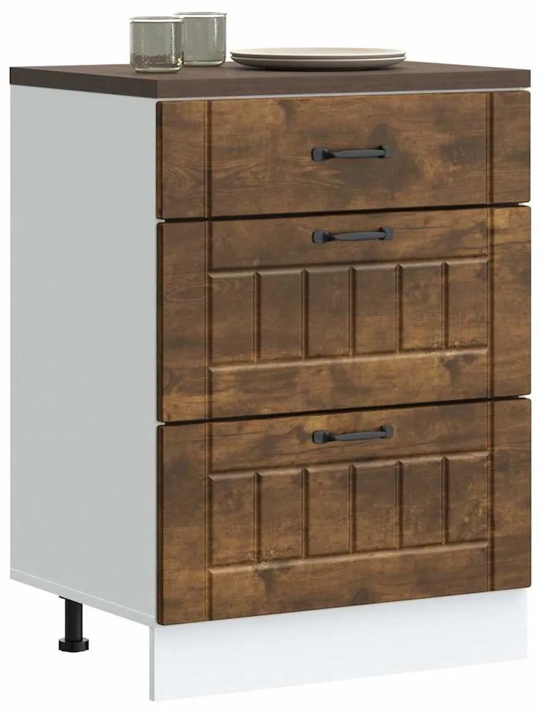 ντουλάπι βάσης κουζίνας Lucca Καπνιστή βελανιδιά