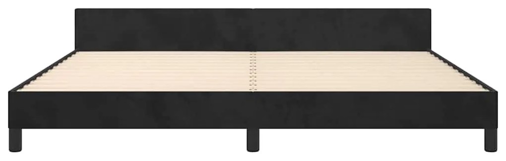 vidaXL Σκελετός Κρεβατιού Χωρίς Στρώμα Μαύρο 200x200 εκ. Βελούδινο
