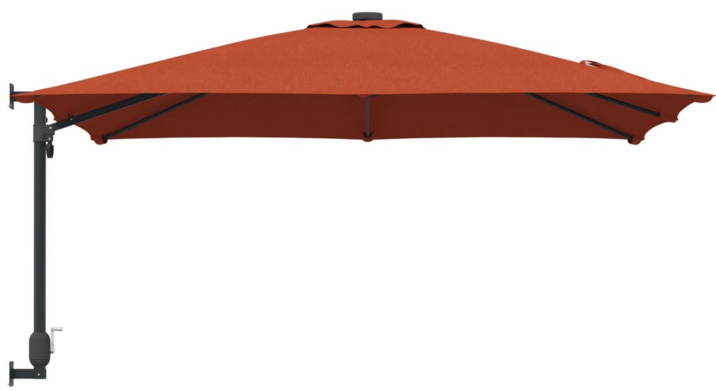vidaXL Ομπρέλα Κήπου Τοίχου Terracotta 247 cm