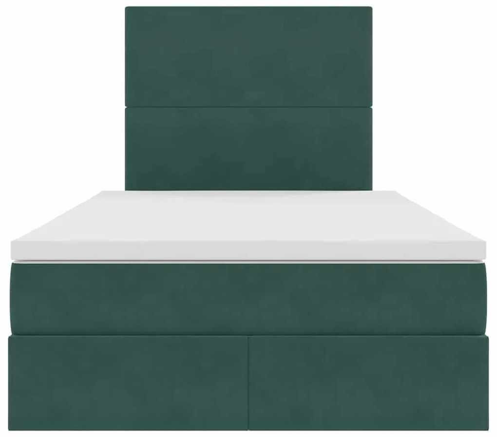 vidaXL Κρεβάτι με αποθηκευτικό χώρο και LED 120 x 200 cm Βελούδο