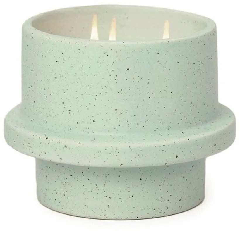 Κερί Σόγιας Αρωματικό Folia Salt And Sage 326gr Σε Κεραμικό Γλαστράκι 12x9,5cm Baby Blue Paddywax Soy Wax
