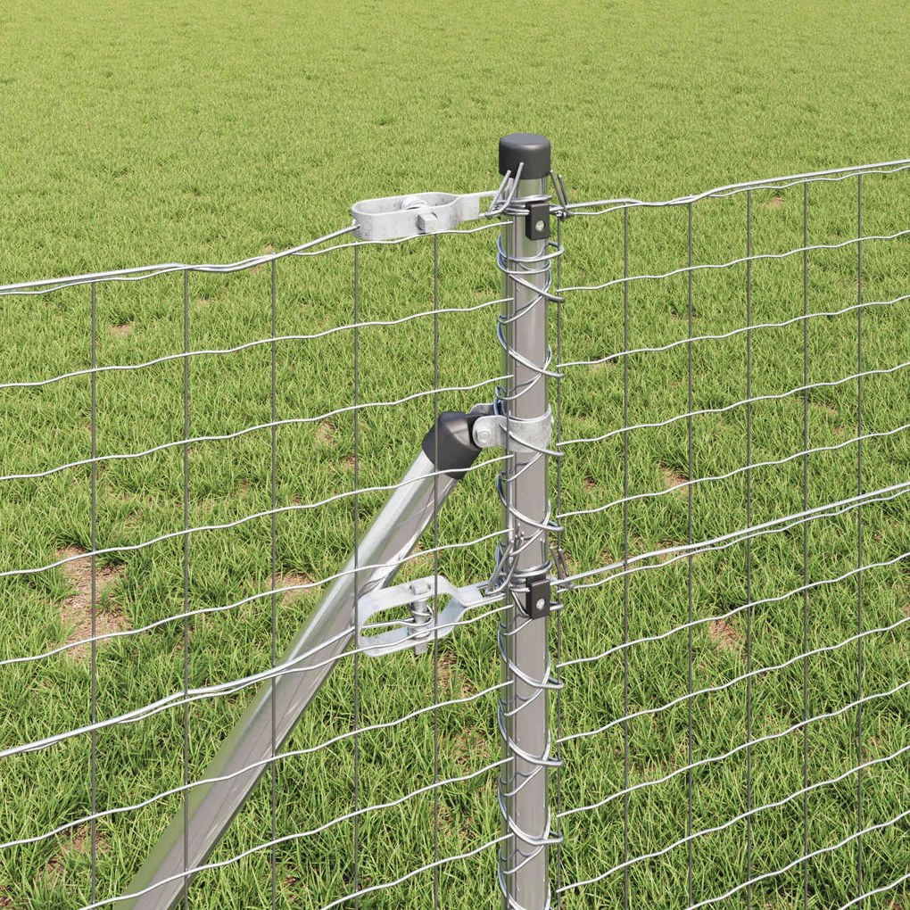 vidaXL Στύλος Περιφράξεων 2 τεμ. Ασημί 70 cm