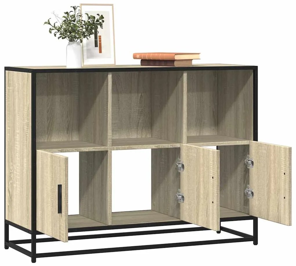 vidaXL Sideboard Sonoma Oak 100x35x76 cm Κατασκευασμένο ξύλο