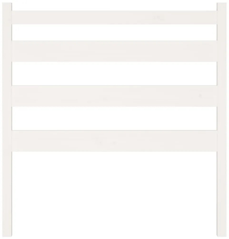 Κεφαλάρι Κρεβατιού Λευκό 96 x 4 x 100 εκ. από Μασίφ Ξύλο Πεύκου - Λευκό