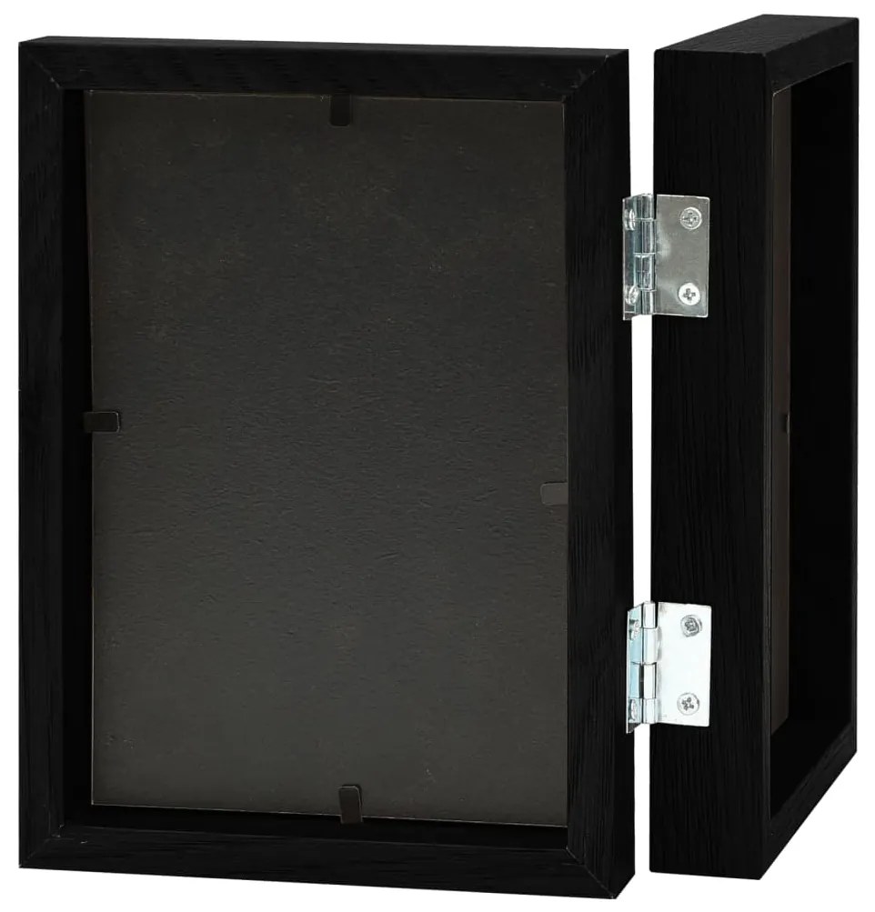 vidaXL Διπλή Κορνίζα Κολάζ Μαύρη 2 x (13 x 18 εκ.)