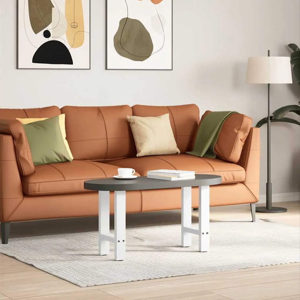 vidaXL Πόδια Τραπεζιού Σαλονιού 2 τεμ. Λευκά 28x(42-43) εκ. Ατσάλι