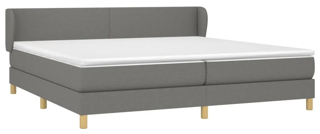 ΚΡΕΒΑΤΙ BOXSPRING ΜΕ ΣΤΡΩΜΑ ΣΚΟΥΡΟ ΓΚΡΙ 200X200 ΕΚ. ΥΦΑΣΜΑΤΙΝΟ 3126670