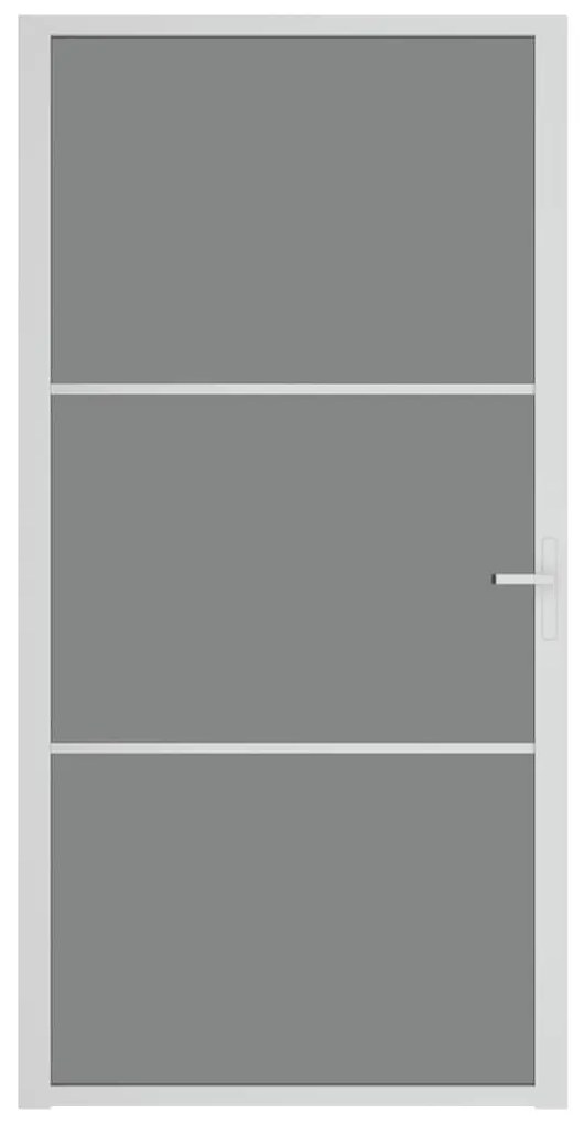 vidaXL Εσωτερική Πόρτα 102,5x201,5 εκ. Λευκή ESG Γυαλί και Αλουμίνιο