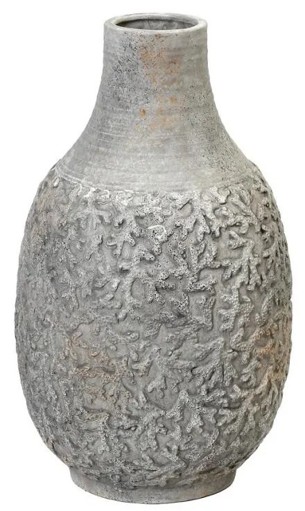 Βάζο γκρί κεραμικό 18,5x18,5x31,5cm