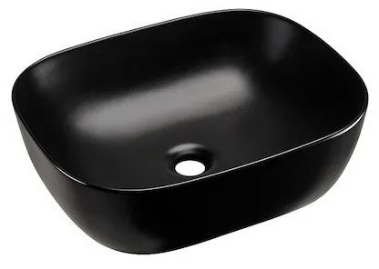 Pyramis Νιπτήρας erida Επικαθήμενος 49x39.5cm Μαύρος