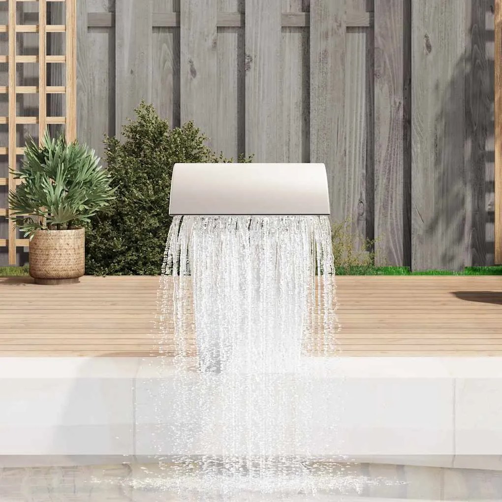 vidaXL Σιντριβάνι Καταρράκτης Πισίνας 45 x 30 x 60 εκ. από Ανοξείδωτο Ατσάλι