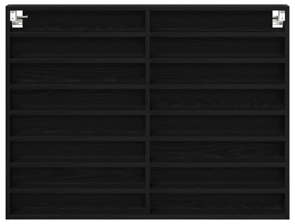 vidaXL Βιτρίνα Μαύρη Δρυς 100x8,5x75 εκ Επεξεργασμένο Ξύλο