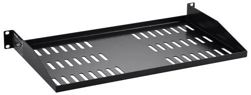 VEVOR 2PCS 1U Server Rack Shelf 10&quot;/254 mm Depth Vented Rack Mount Shelf Tray