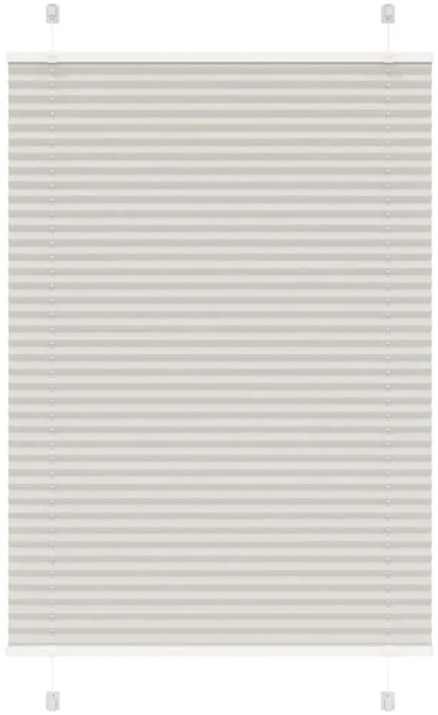 vidaXL Πλισέ περσίδα ανοιχτό γκρι 95x100 cm Πλάτος υφάσματος 94,4 cm