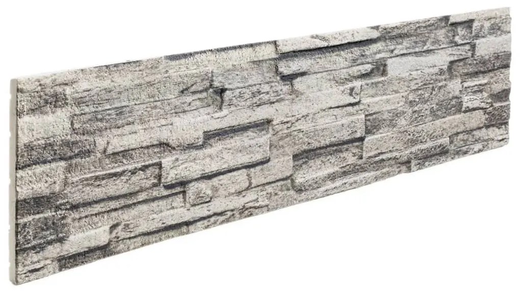 vidaXL Πάνελ Τοίχου 3D 14 τεμ. Ανοιχτό Γκρι 100 x 25 EPS