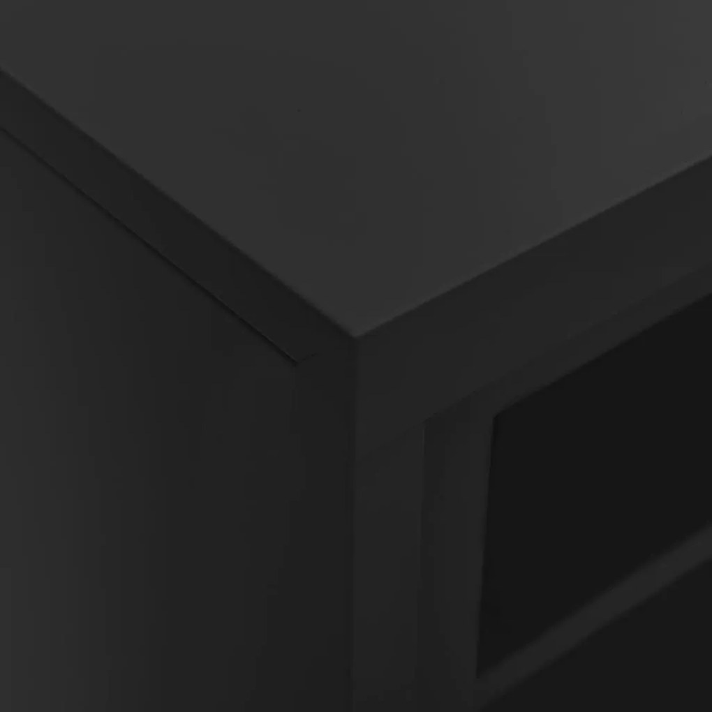 vidaXL Ντουλάπα με Συρόμενη Πόρτα &amp; Γλάστρα Ανθρακί Ατσάλινη