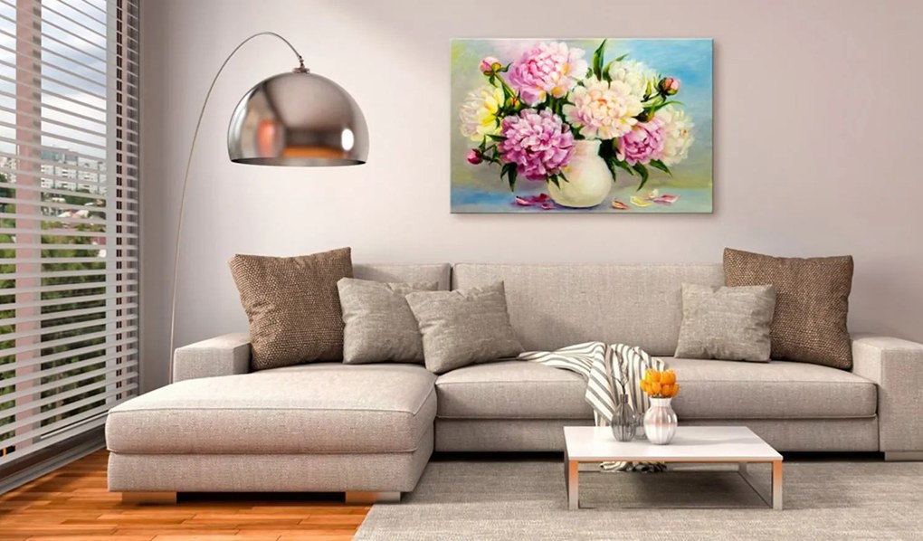 Πίνακας - Peonies: Bouquet of Happiness 120x80