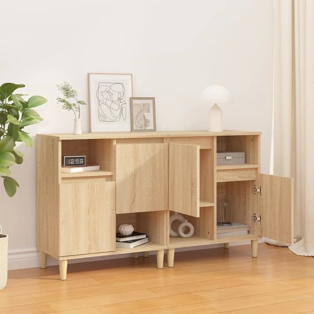 vidaXL Ντουλάπια 2 τεμ. Sonoma Δρυς 60x35x70 εκ. Επεξεργασμένο Ξύλο