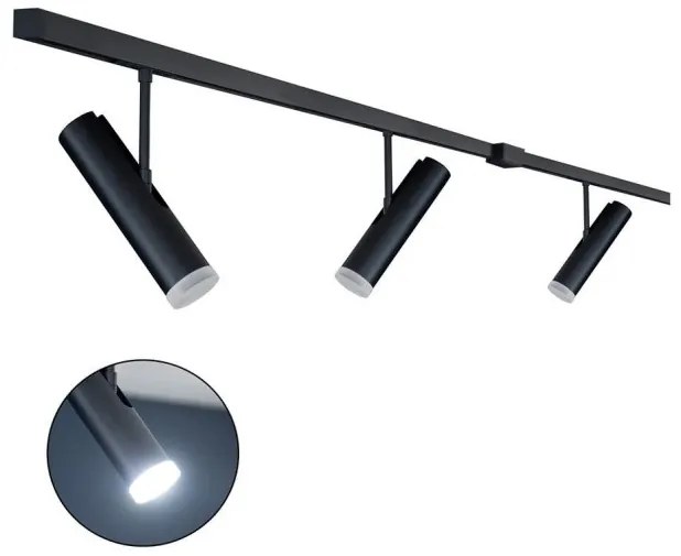 Σετ Σύστημα Φωτιστικού Ράγας LED LINA 820047 Fischer Honsel-820047-Μαύρο 820047
