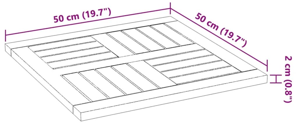 ΕΠΙΦΑΝΕΙΑ ΤΡΑΠΕΖΙΟΥ ΤΕΤΡΑΓΩΝΗ 50X50X2 ΕΚ. ΜΑΣΙΦ ΞΥΛΟ ΑΚΑΚΙΑΣ 4004253