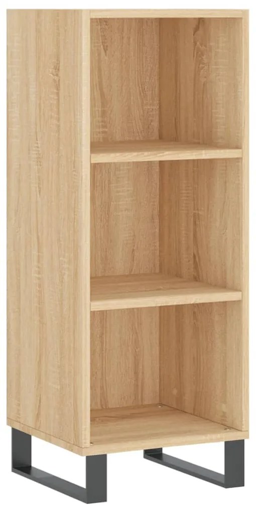 vidaXL Μπουφές Sonoma δρυς 34,5 x 34 x 180 εκ. από Επεξεργασμένο Ξύλο