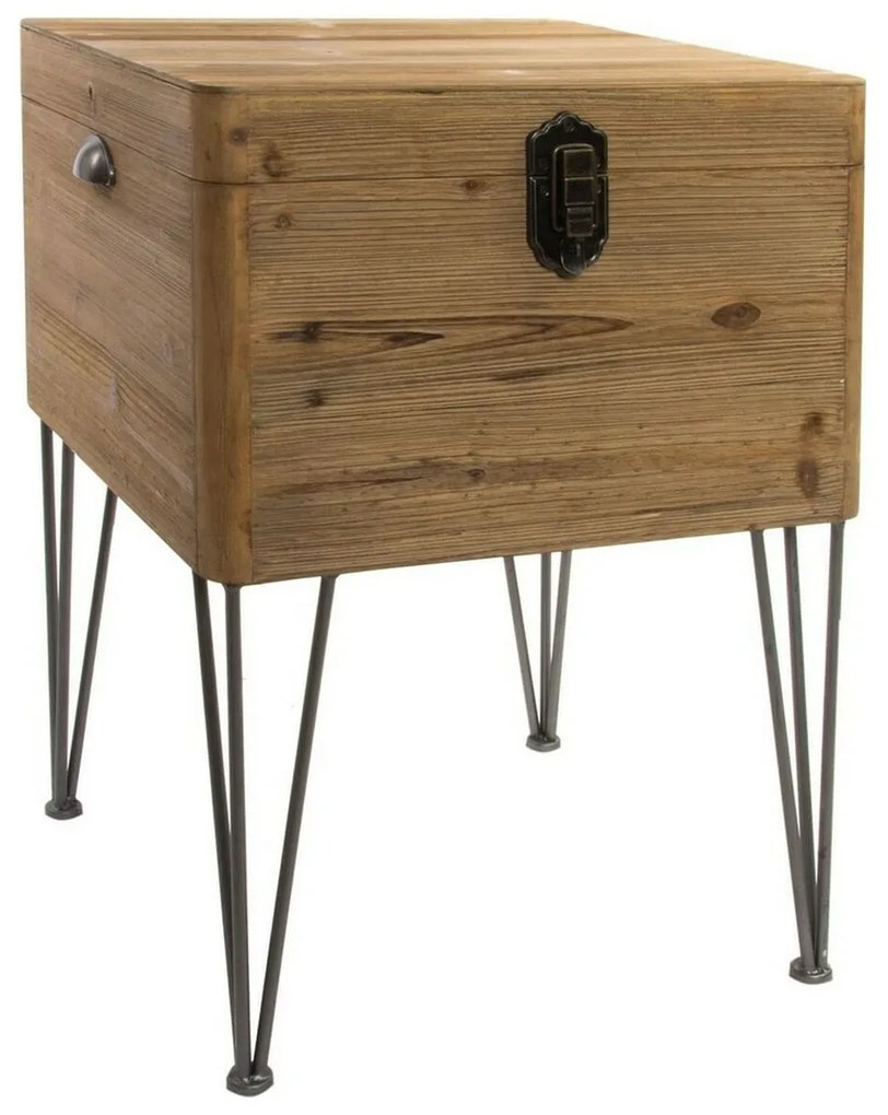 Βοηθητικό Τραπέζι DKD Home Decor Μέταλλο Ξύλο (49 x 51 x 74 cm)