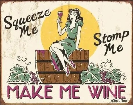 Μεταλλική πινακίδα MOORE - make me wine