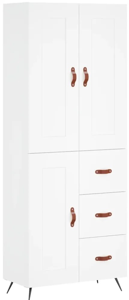 vidaXL Ντουλάπι Λευκό 69,5x34x180 εκ. από Επεξεργασμένο Ξύλο