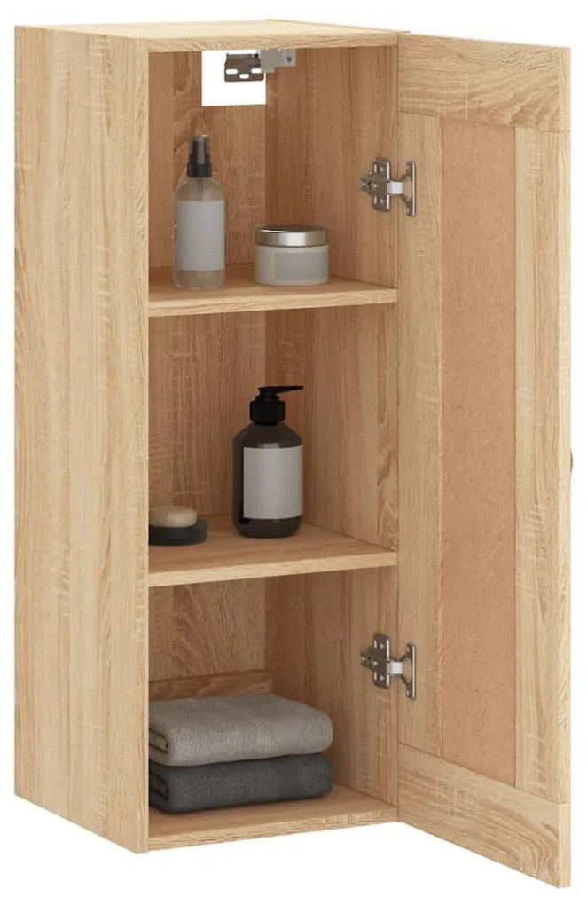 vidaXL Ντουλάπι Τοίχου Sonoma Δρυς 34,5 x 34 x 90 εκ. Επεξεργ. Ξύλο