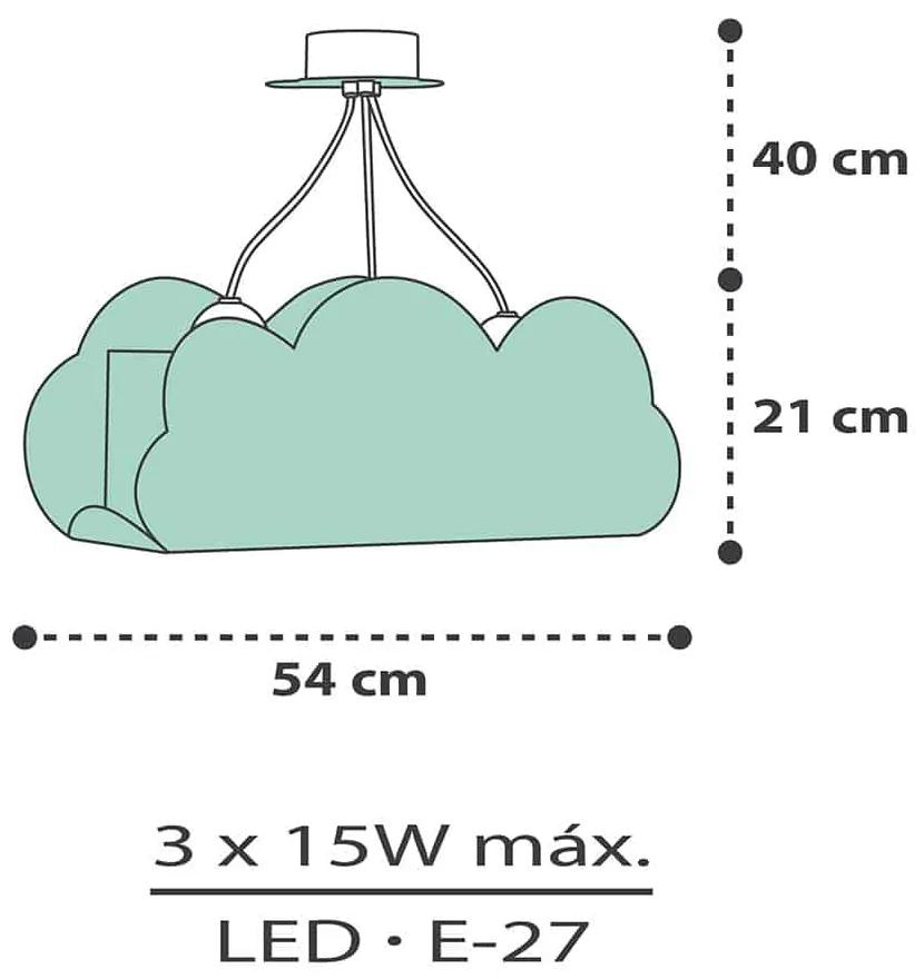 Clouds Green κρεμαστό τρίφωτο οροφής (41410[H]) - 41410H