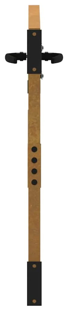 vidaXL Πόρτα Κήπου από Μπαμπού με Σχέδιο από Ατσάλι Corten 85x100 εκ.