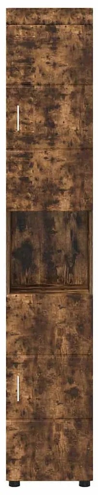 vidaXL Ντουλάπι Μπάνιου TULUM Καπνιστή δρυς 37 x 31.5 x 203 εκ