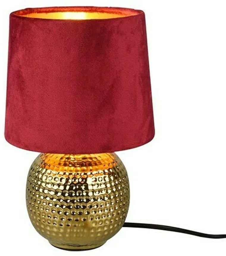 Φωτιστικό Επιτραπέζιο Sophia R50821010 1xE14 40W Φ16cm 26cm Red RL Lighting Ceramic,Fabric