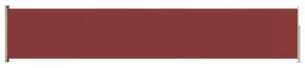 Σκίαστρο Πλαϊνό Συρόμενο Βεράντας Κόκκινο 117 x 600 εκ. - Κόκκινο