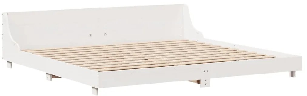 vidaXL Σκελετός Κρεβ. Χωρίς Στρώμα Λευκό 180x200 εκ Μασίφ Πεύκο