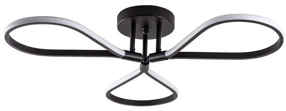 Φωτιστικό Οροφής - Πλαφονιέρα Damla 119FRS1521 68x68x14cm Led 11W 3000K Black Opviq