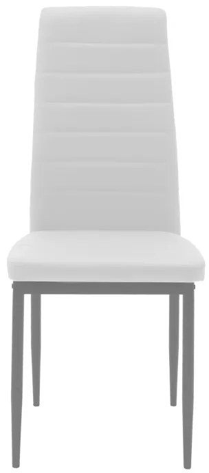 Καρέκλα Parker pakoworld μέταλλο-PU λευκό-γκρι πόδι 42x48x98εκ