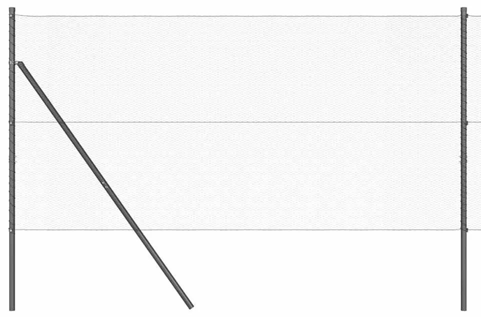 vidaXL Στύλος Περιφράξεων Γκρι 10 x 1 μ (πλέγμα 13 mm) Χάλυβας και PVC
