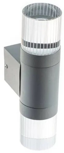 Απλίκα Φωτιστικό Τοίχου UP-DOWN IP44 LED 4W 3000K CLETO Γκρι HA5504A ACA-HA5504A-Γκρι HA5504A