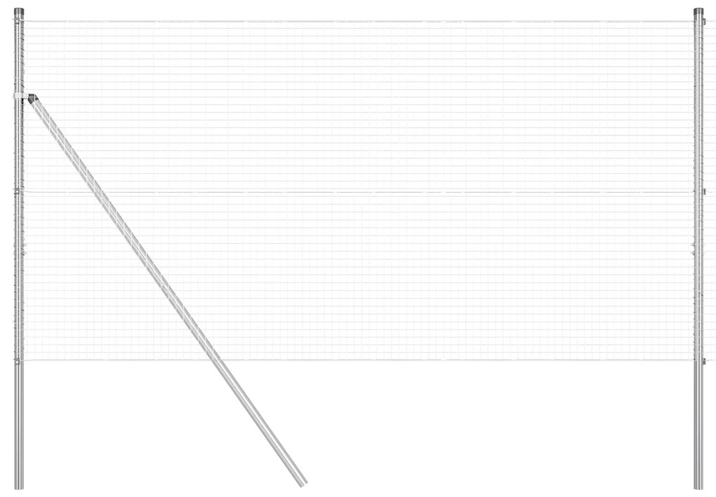 vidaXL Συρματόπλεγμα με 13 Στήλες 1.4x25 μ Γαλβανισμένο Ατσάλι