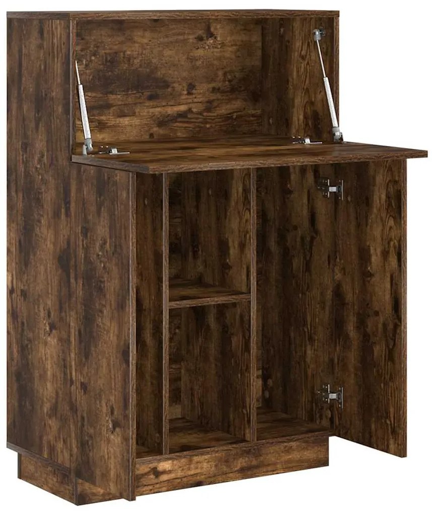 vidaXL Γραφείο Καπνιστό Δρύς 71.5 x 31.5 x 106.5 εκ Επεξεργασμένο ξύλο