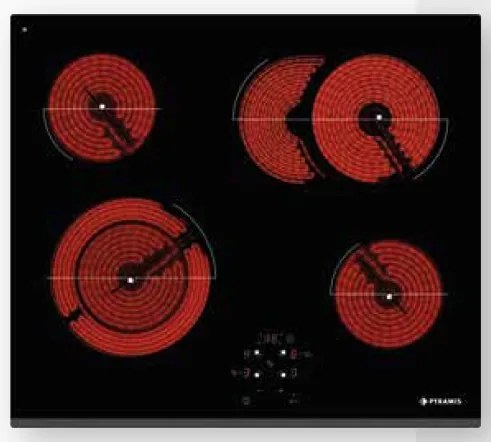 Pyramis PHC61611BFB Κεραμική Εστία Αφής Μπιζουτέ (174020070)(Made in GREECE)