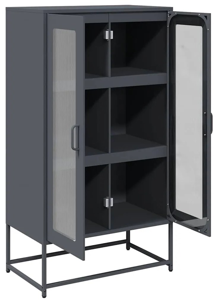 vidaXL Highboard Ανθρακί 68x39x123 cm Χάλυβας