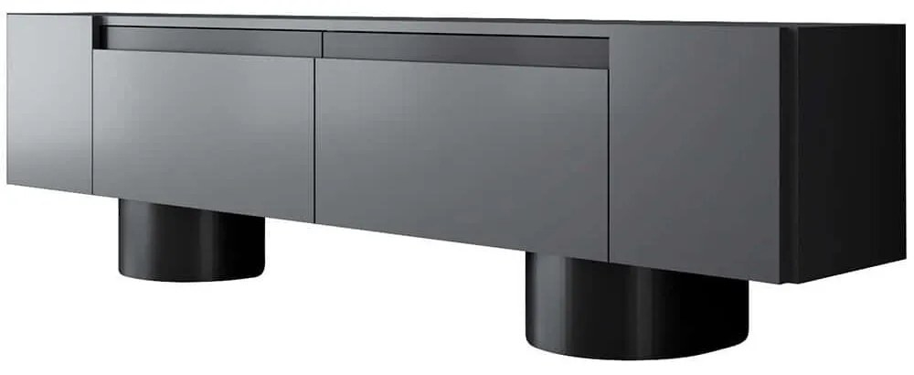 Έπιπλο Τηλεόρασης Bohem 618BLY1266 180x30x50cm Anthracite-Black